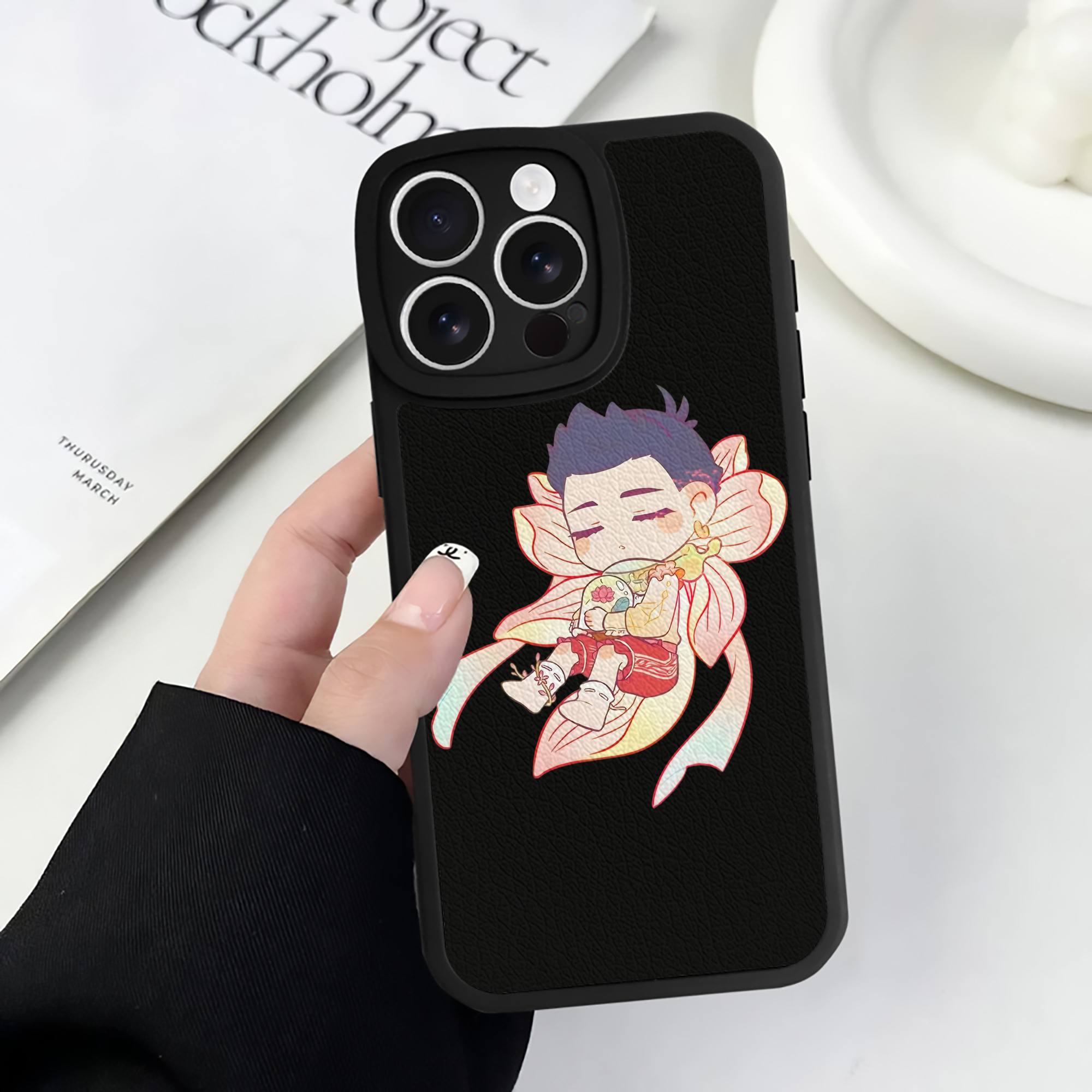 （画像用） Ne Zha 2 ナタ 魔童の大暴れ 【iPhone 16シリーズ対応】シリコンスマホケース（レザー調） 材質：シリコン